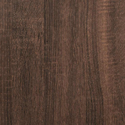 Bokhylla brun ek 60x24x120 cm konstruerat trä