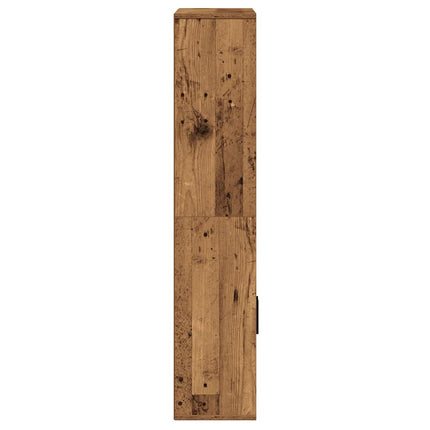Bokhylla åldrat trä 60x24x120 cm konstruerat trä