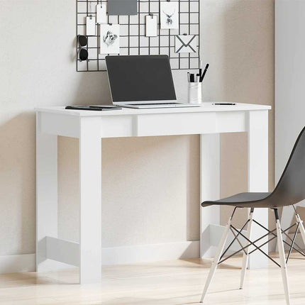 Skrivbord vit 100x45x75 cm konstruerat trä