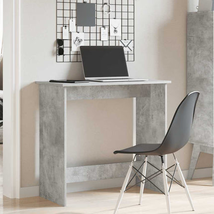 Skrivbord betonggrå 80x40x75 cm konstruerat trä