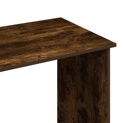 Skrivbord rökfärgad ek 80x40x75 cm konstruerat trä