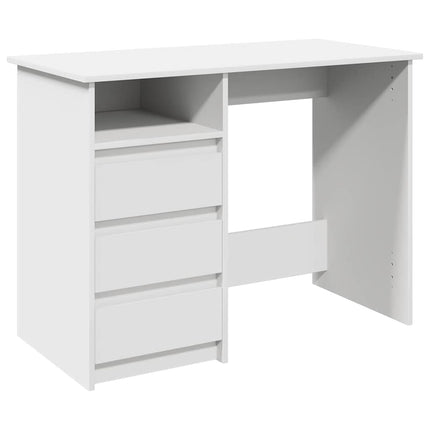 Skrivbord vit 102x50x75 cm konstruerat trä