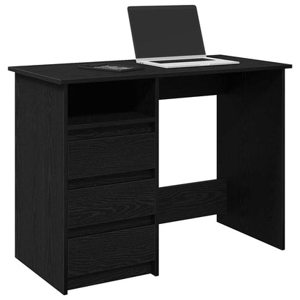 Skrivbord svart 102x50x75 cm konstruerat trä