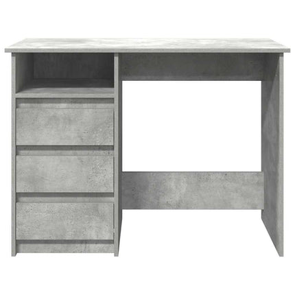 Skrivbord betonggrå 102x50x75 cm konstruerat trä