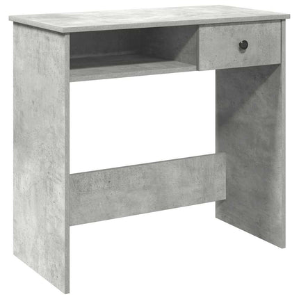 Skrivbord betonggrå 80x40x75 cm konstruerat trä