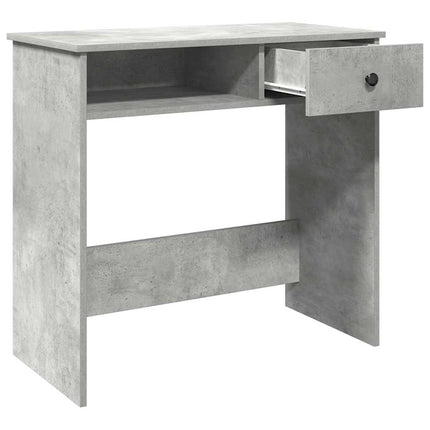 Skrivbord betonggrå 80x40x75 cm konstruerat trä