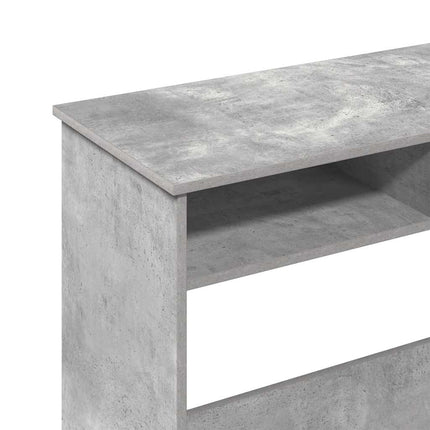 Skrivbord betonggrå 80x40x75 cm konstruerat trä