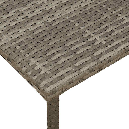 Soffbord för trädgården rektangulärt grått 40x40x37 cm