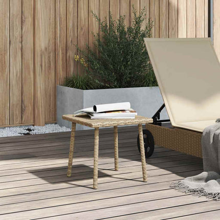 Soffbord för trädgården rektangulärt beige 40x40x37 cm