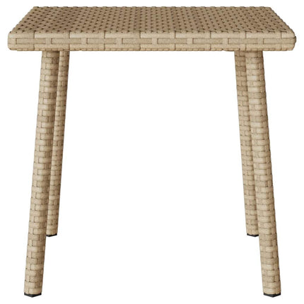 Soffbord för trädgården rektangulärt beige 40x40x37 cm