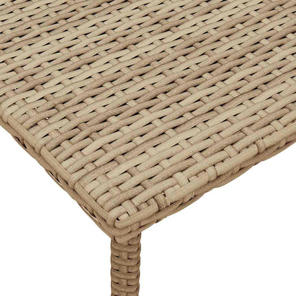 Soffbord för trädgården rektangulärt beige 40x40x37 cm