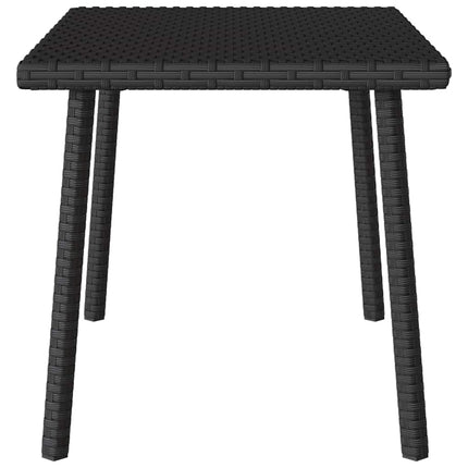 Soffbord för trädgården rektangulärt svart 60x40x37 cm