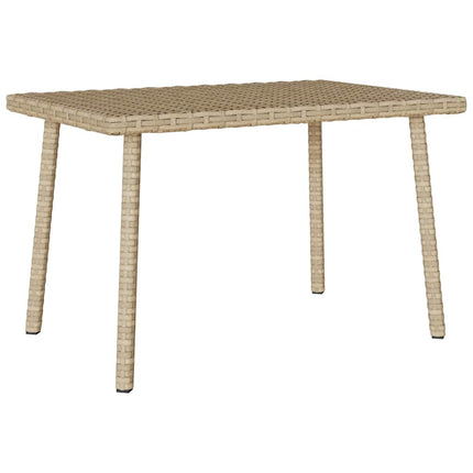 Soffbord för trädgården rektangulärt beige 60x40x37 cm
