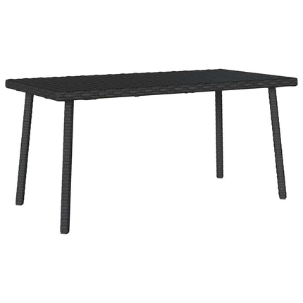 Soffbord för trädgården rektangulärt svart 80x40x37 cm