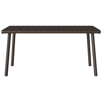 Soffbord för trädgården rektangulärt brunt 80x40x37 cm
