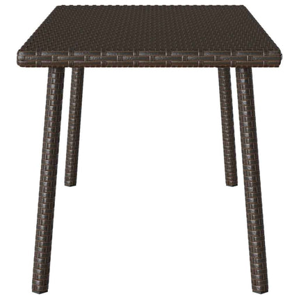 Soffbord för trädgården rektangulärt brunt 80x40x37 cm