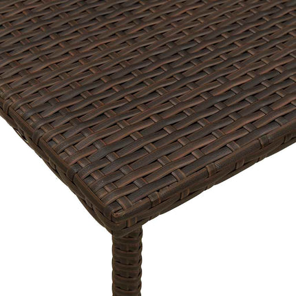 Soffbord för trädgården rektangulärt brunt 80x40x37 cm