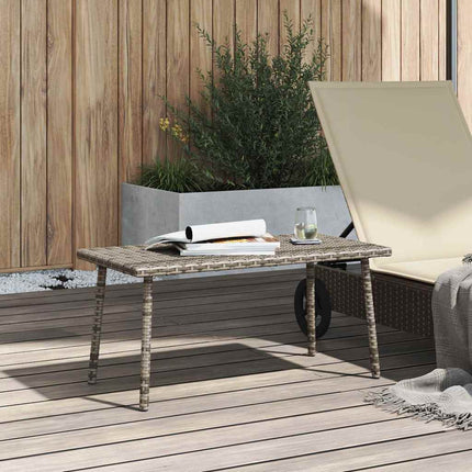 Soffbord för trädgården rektangulärt grått 80x40x37 cm