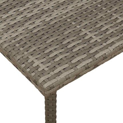 Soffbord för trädgården rektangulärt grått 80x40x37 cm