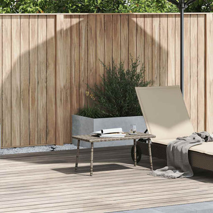 Soffbord för trädgården rektangulärt grått 80x40x37 cm