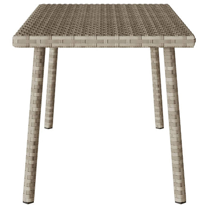 Soffbord för trädgården rektangulärt ljusgrå 80x40x37 cm