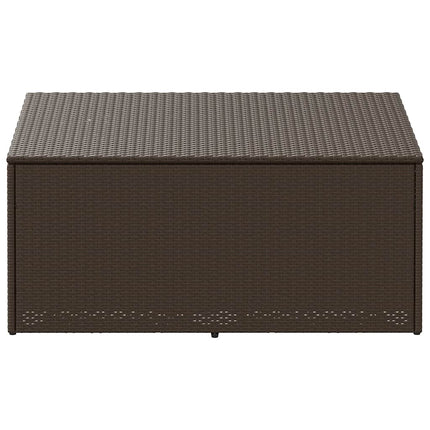 Förvaringslåda för trädgården brun 110x50x58 cm konstrotting
