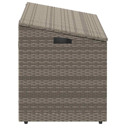 Förvaringslåda för trädgården grå 110x50x58 cm konstrotting