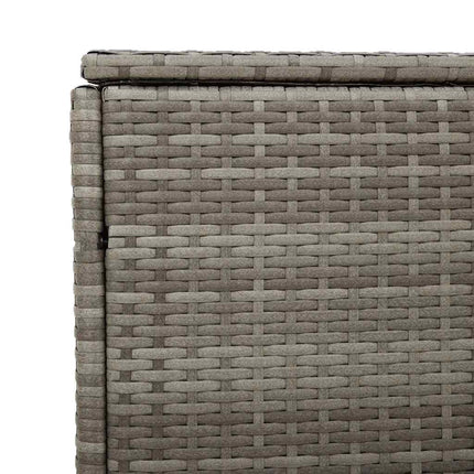 Förvaringslåda för trädgården grå 110x50x58 cm konstrotting