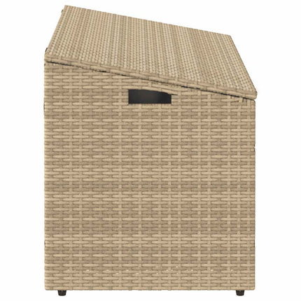 Förvaringslåda för trädgården beige 110x50x58 cm konstrotting