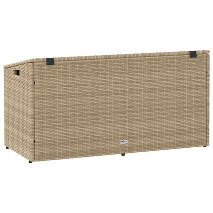 Förvaringslåda för trädgården beige 110x50x58 cm konstrotting