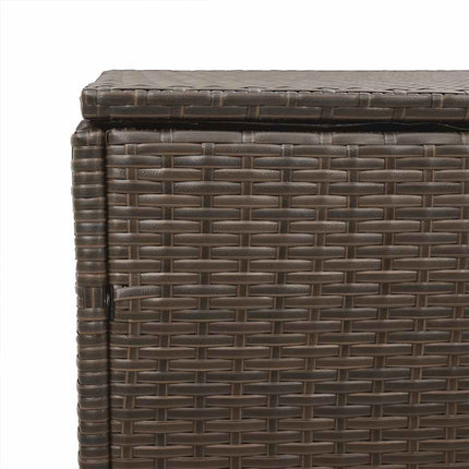 Förvaringslåda för trädgården brun 220x50x58 cm konstrotting