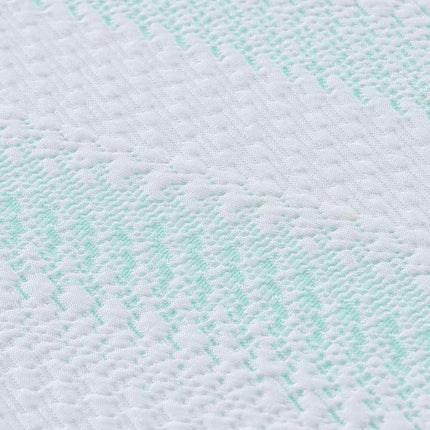Madrasskydd Vit och grön 200 x 200 cm Jacquard tyg