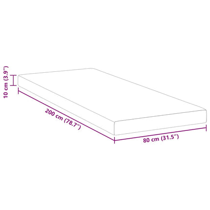 Memory foam madrass toppers for Vuxna Mjuk 80 x 200 cm Vit