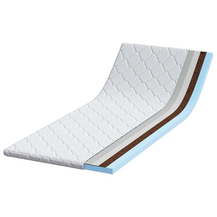 Kokostopper Vit 80 x 200 cm Jacquardtyg