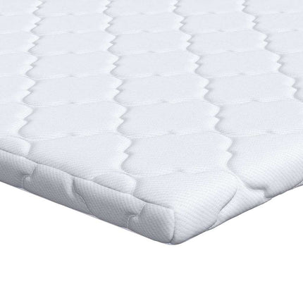 Kokostopper Vit 90 x 190 cm Jacquardtyg