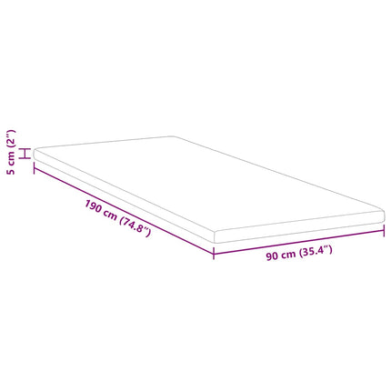 Kokostopper Vit 90 x 190 cm Jacquardtyg