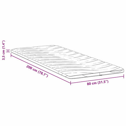 Madrasskydd Vit 80 x 200 cm Stickad tyg