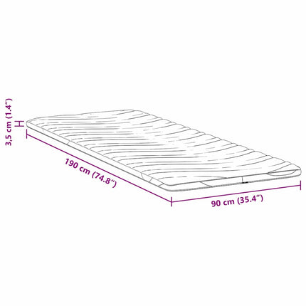 Madrasskydd Vit 90 x 190 cm Stickad tyg