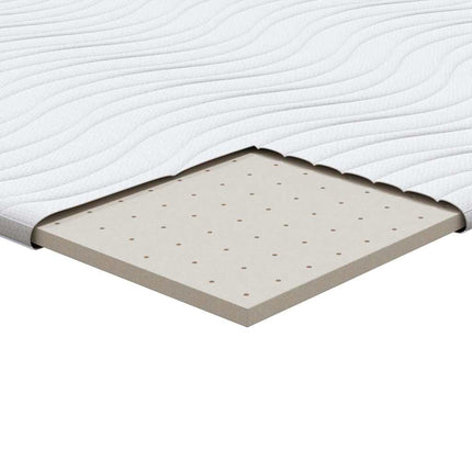 Madrasskydd Vit 140 x 200 cm Stickad tyg