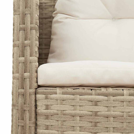 Trädgårdsoffset 6 st Beige och gräddfärgad konstrotting