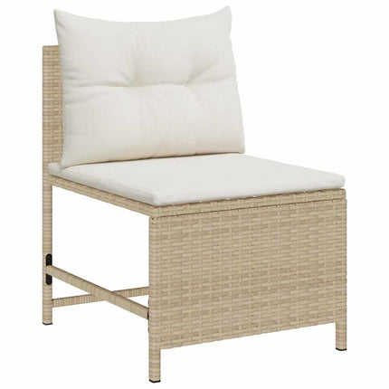 Trädgårdsoffset 6 pcs Beige och gräddfärgad konstrotting