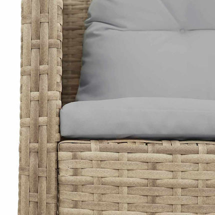 Trädgårdsoffset med kudde 6 pcs Beige och Ljusgrå konstrotting
