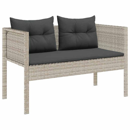 Trädgårdsoffset 6 pcs Ljusgrå och mörkgrå konstrotting