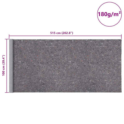 Halkfri målarduk 5 m 180 g/m² grå