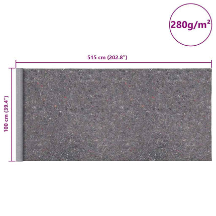 Halkfri målarduk 5 m 280 g/m² grå