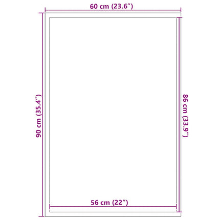 Dörrmatta antracit 60x90 cm