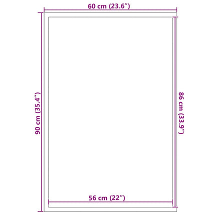 Dörrmatta svart 60x90 cm
