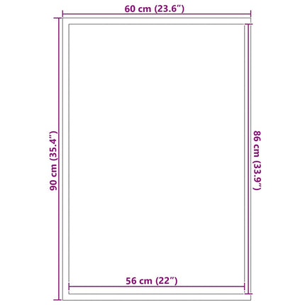 Dörrmatta Svart 60 x 90 cm Polypropylen