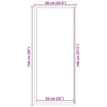 Dörrmatta Svart 60 x 150 cm Polypropylen