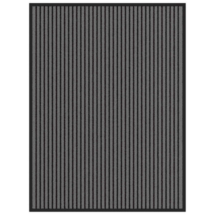 Dörrmatta rand svart och grå 90x120 cm
